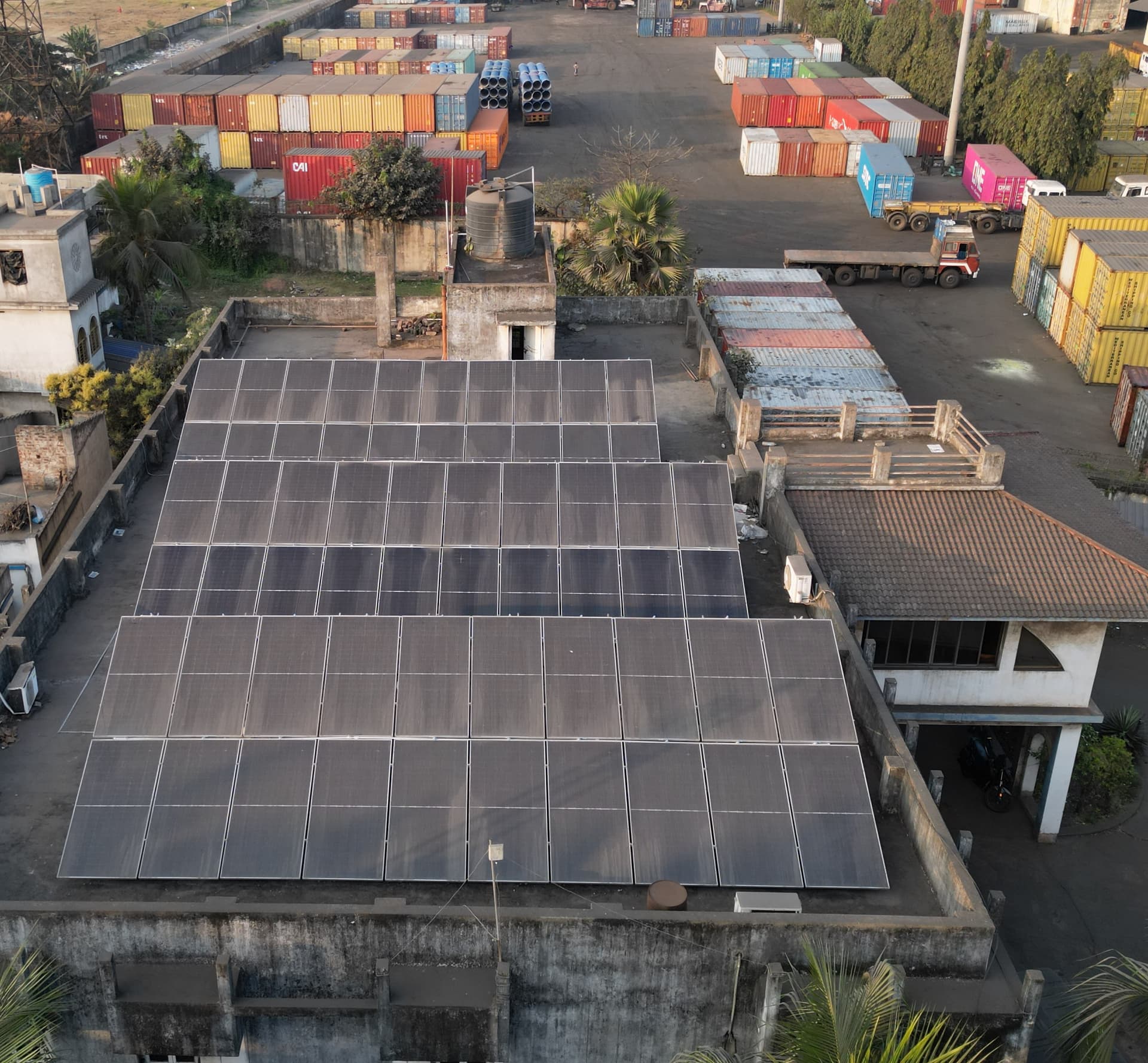Solar power plant — CFS Haldia green energy facility