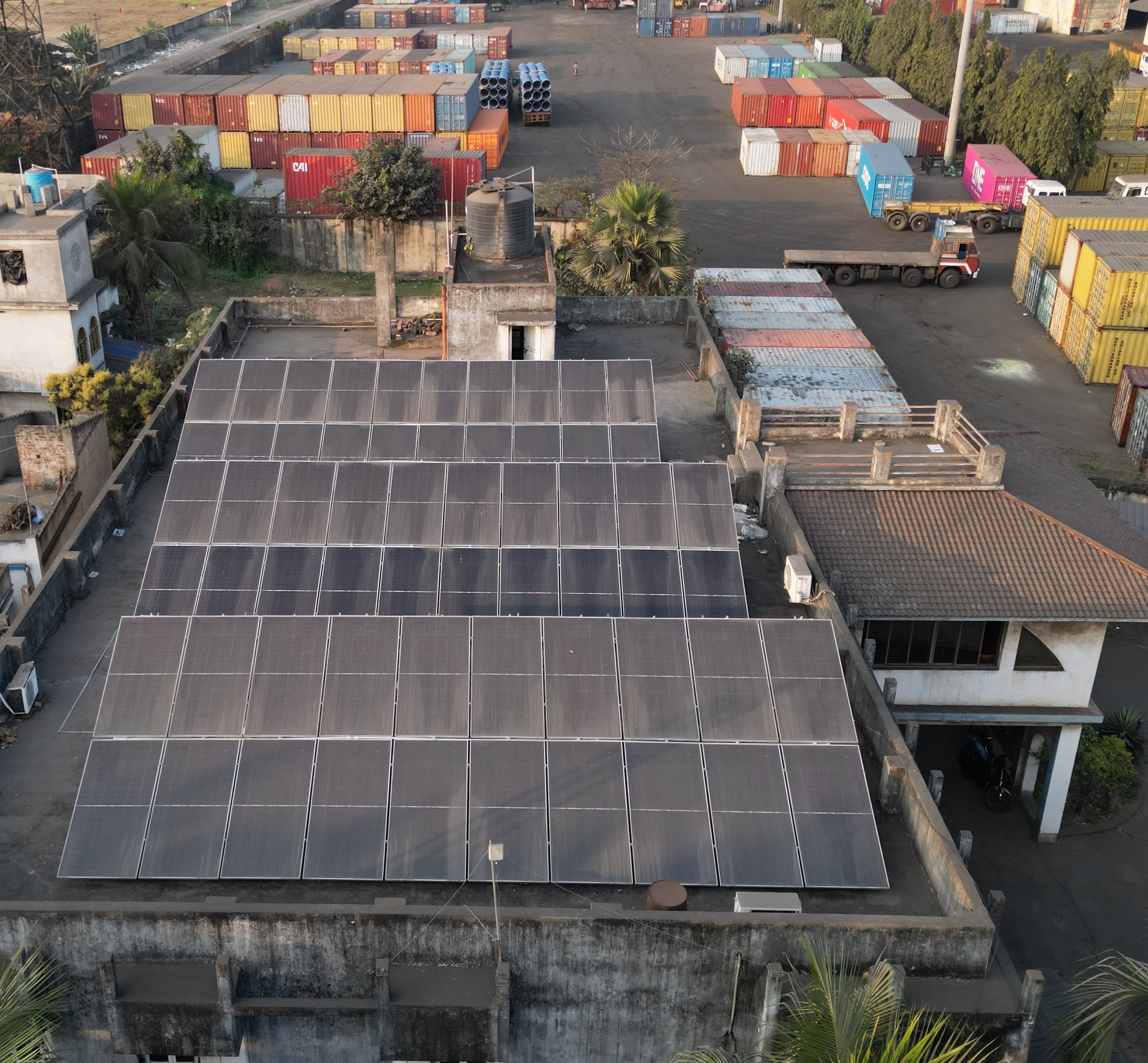 Solar power plant — CFS Haldia green energy facility