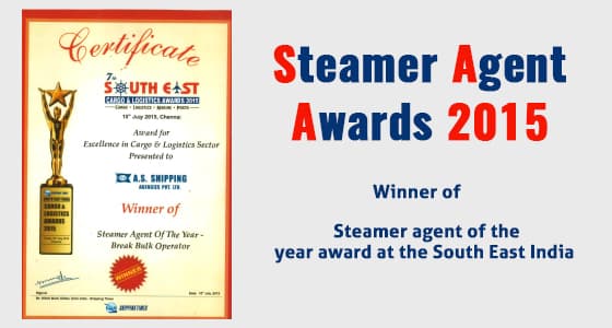 Steamer Agent of the Year – 2015